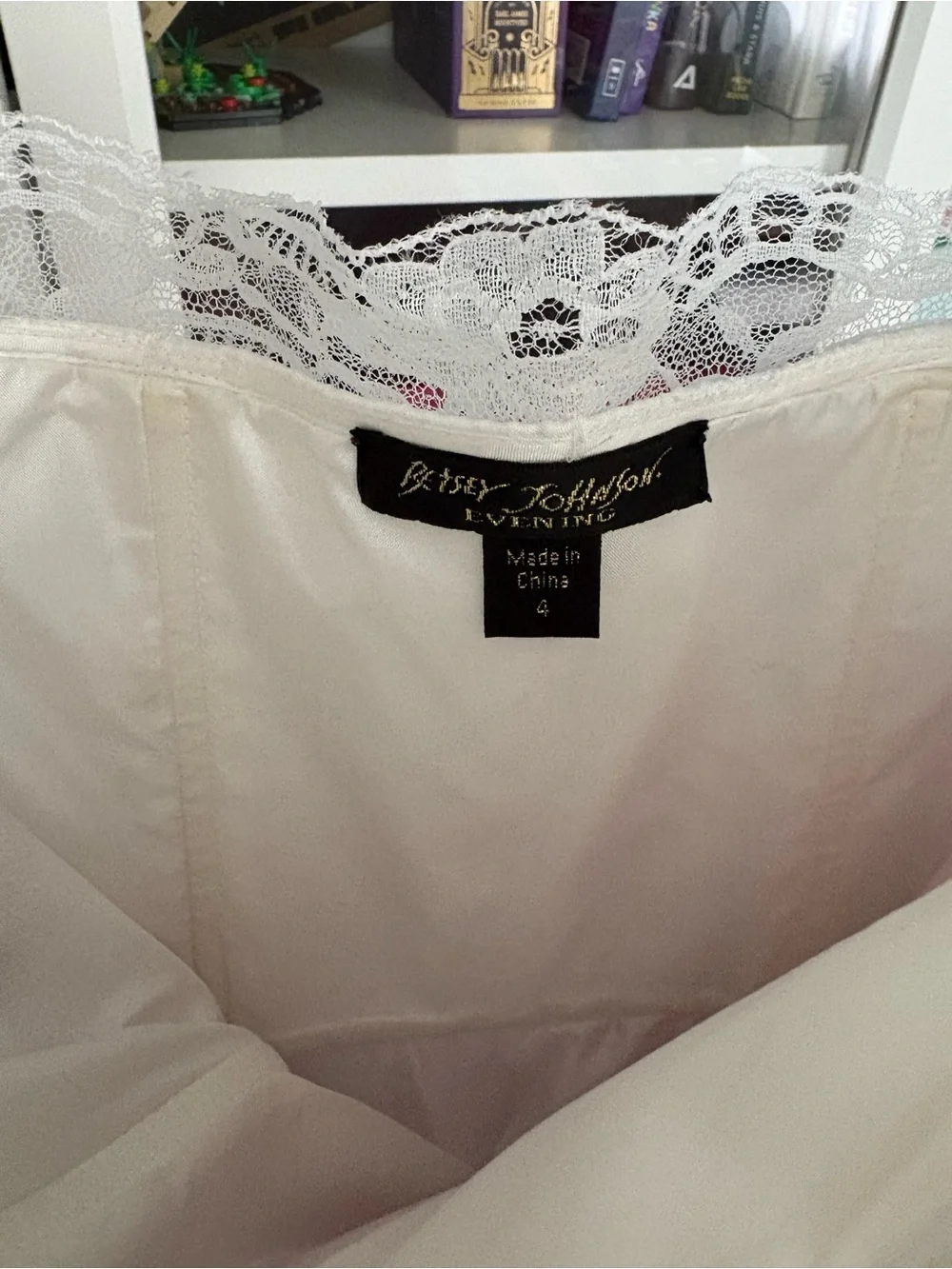 Vintage Betsey Johnson Tea Party Dress White Pink - Picture 3 of 3